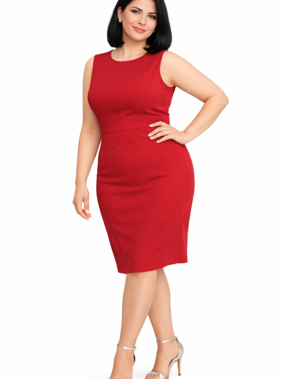 Kasper Plus Size 22W Cap Sleeve Princess Seam Dress NWT - Picture 2 of 2